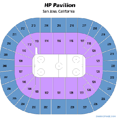 San Jose Pavillion Seating Chart