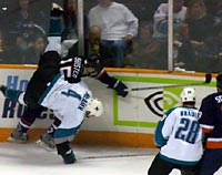 Kyle McLaren upended