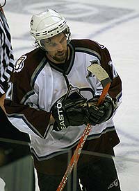 Peter Forsberg takes a bad penalty