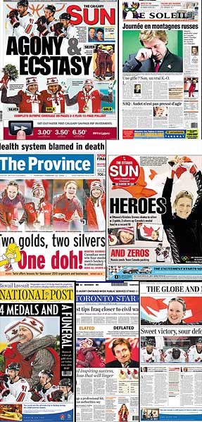 Canadian Newspapers on Team Canada