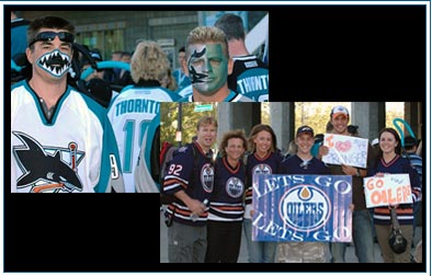 San Jose Sharks Edmonton Oilers fans