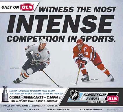 Stanley Cup Finals OLN Edmonton Oilers Carolina Hurricanes