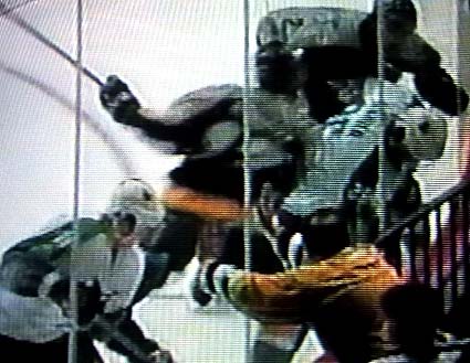 Alexander Radulov hit on Steve Bernier