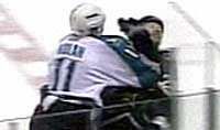 Owen Nolan hit to the head of Grant Marshall 11 game suspension Colin Campbell